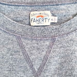 Faherty Gray Long Sleeve T Shirt
